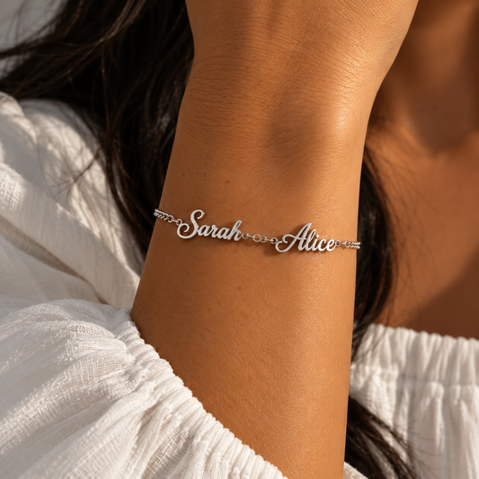 Personalised Name Bracelet - Silver