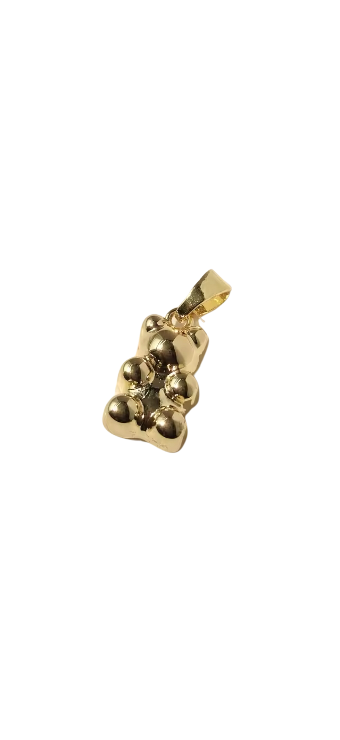 バブルイニシャルネックレス(カスタマイズ可能)- ゴールド