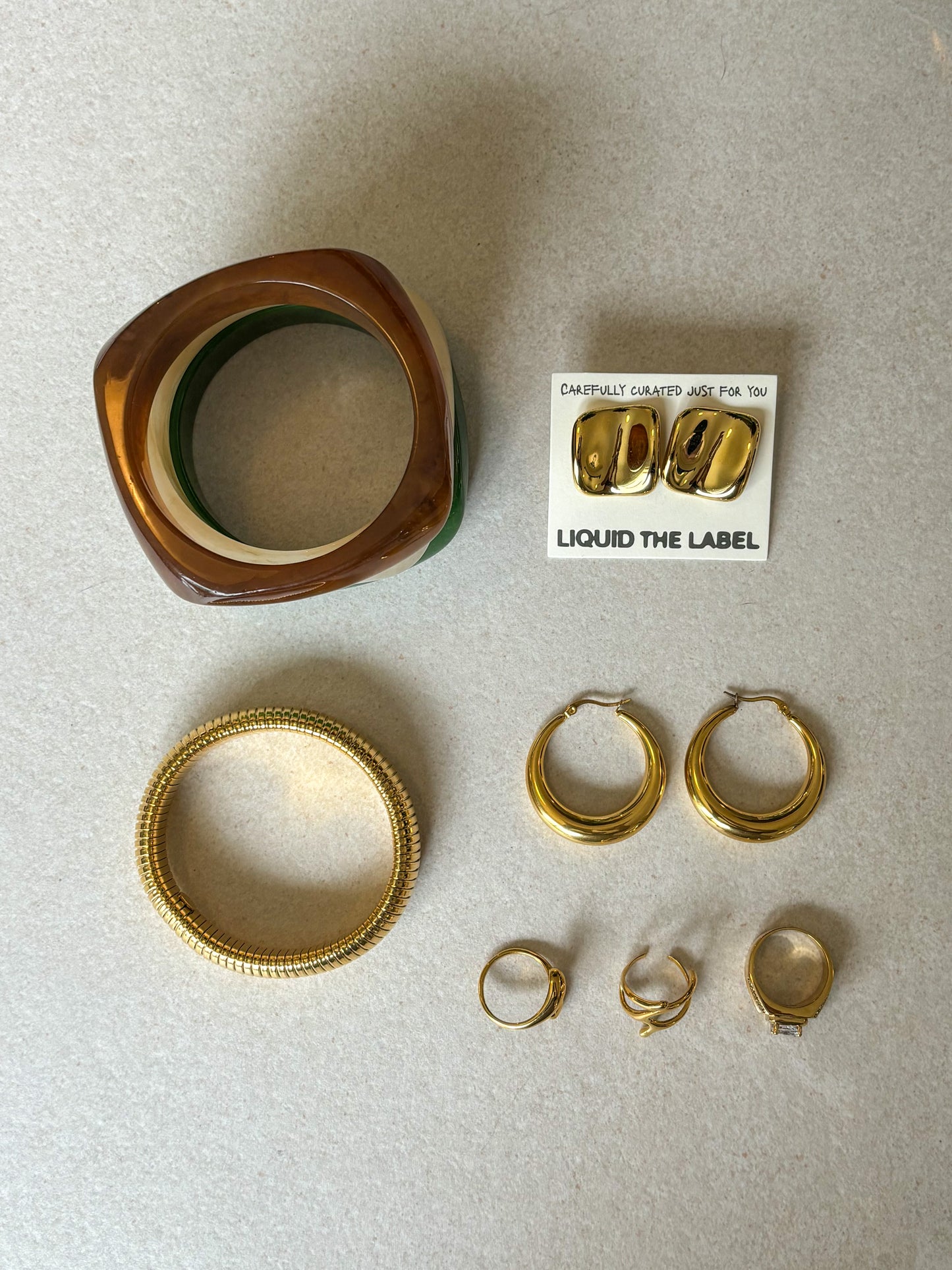 Bracelet Cléopâtre - Or/Argent (Largeurs assorties)