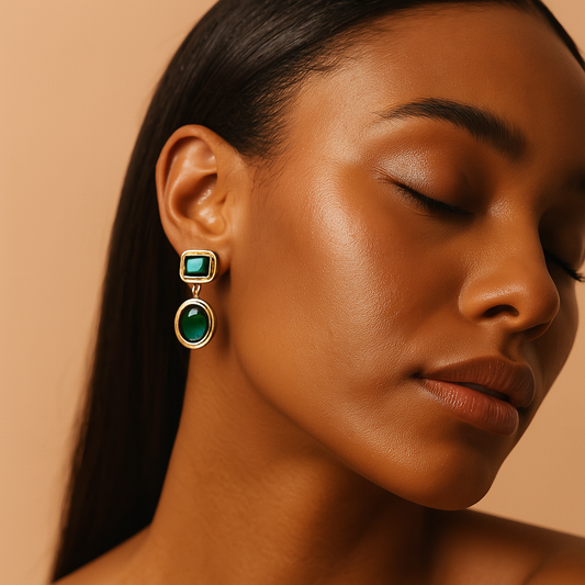 Empress Earrings - Emerald