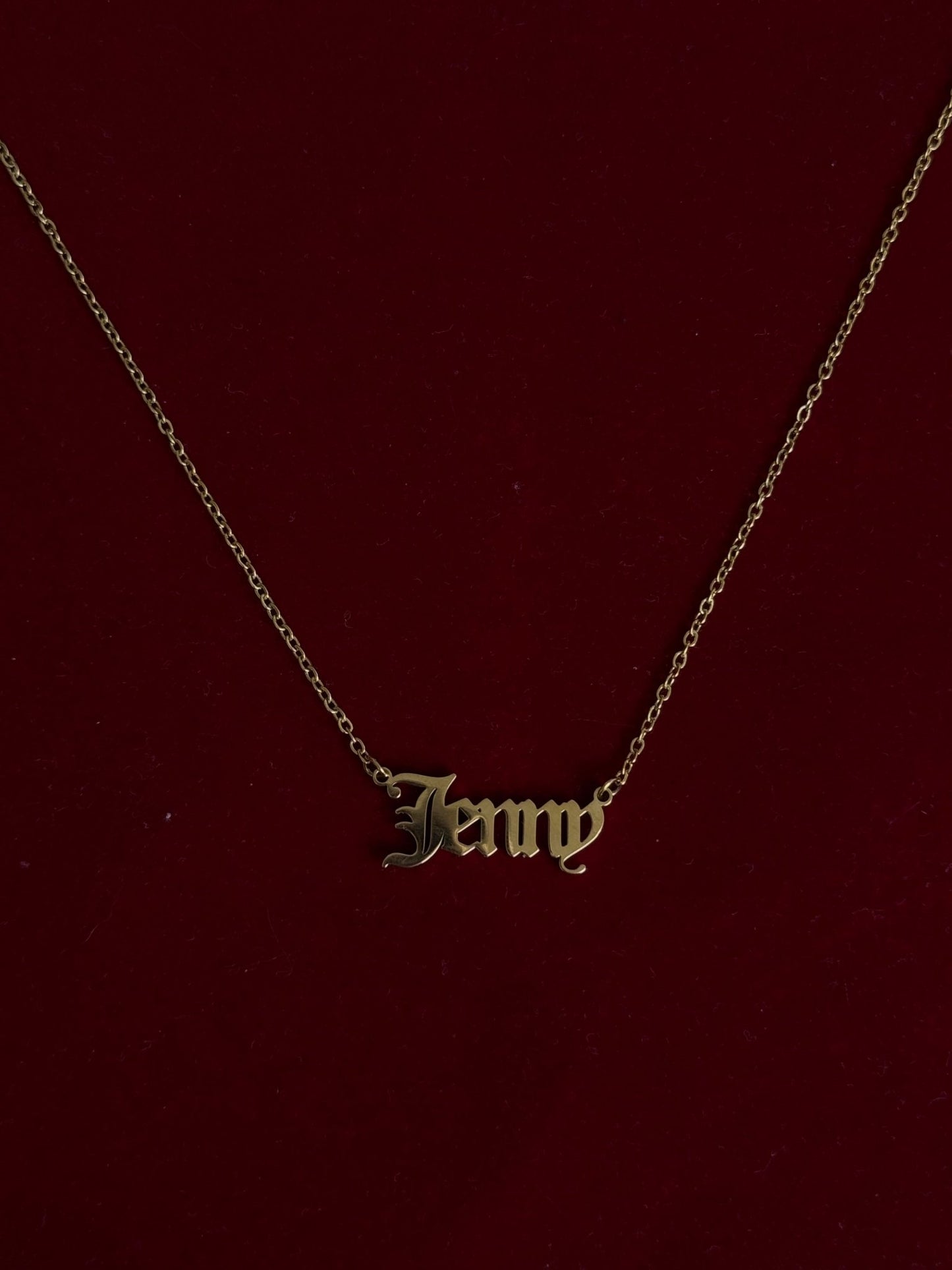 Custom Nameplate Necklace -18K Gold Plated/Silver