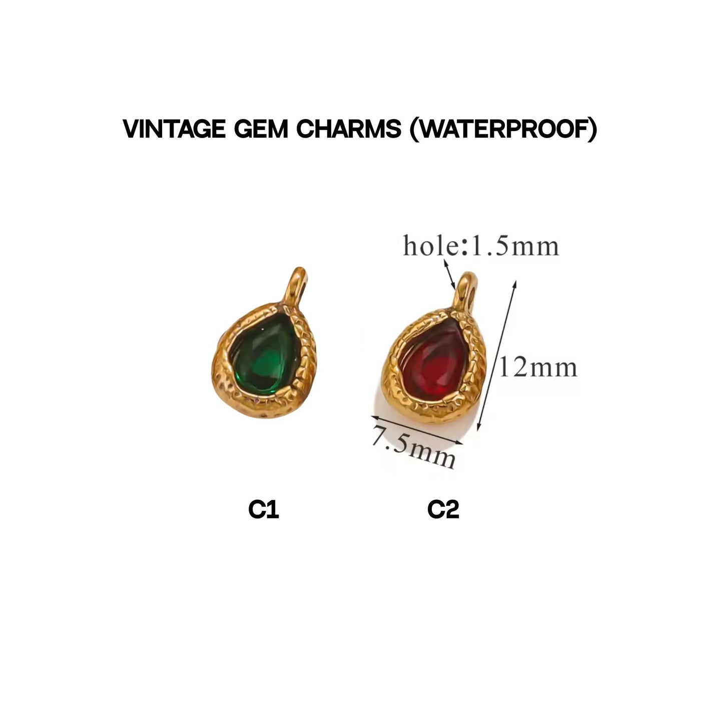 バブルイニシャルネックレス(カスタマイズ可能)- ゴールド