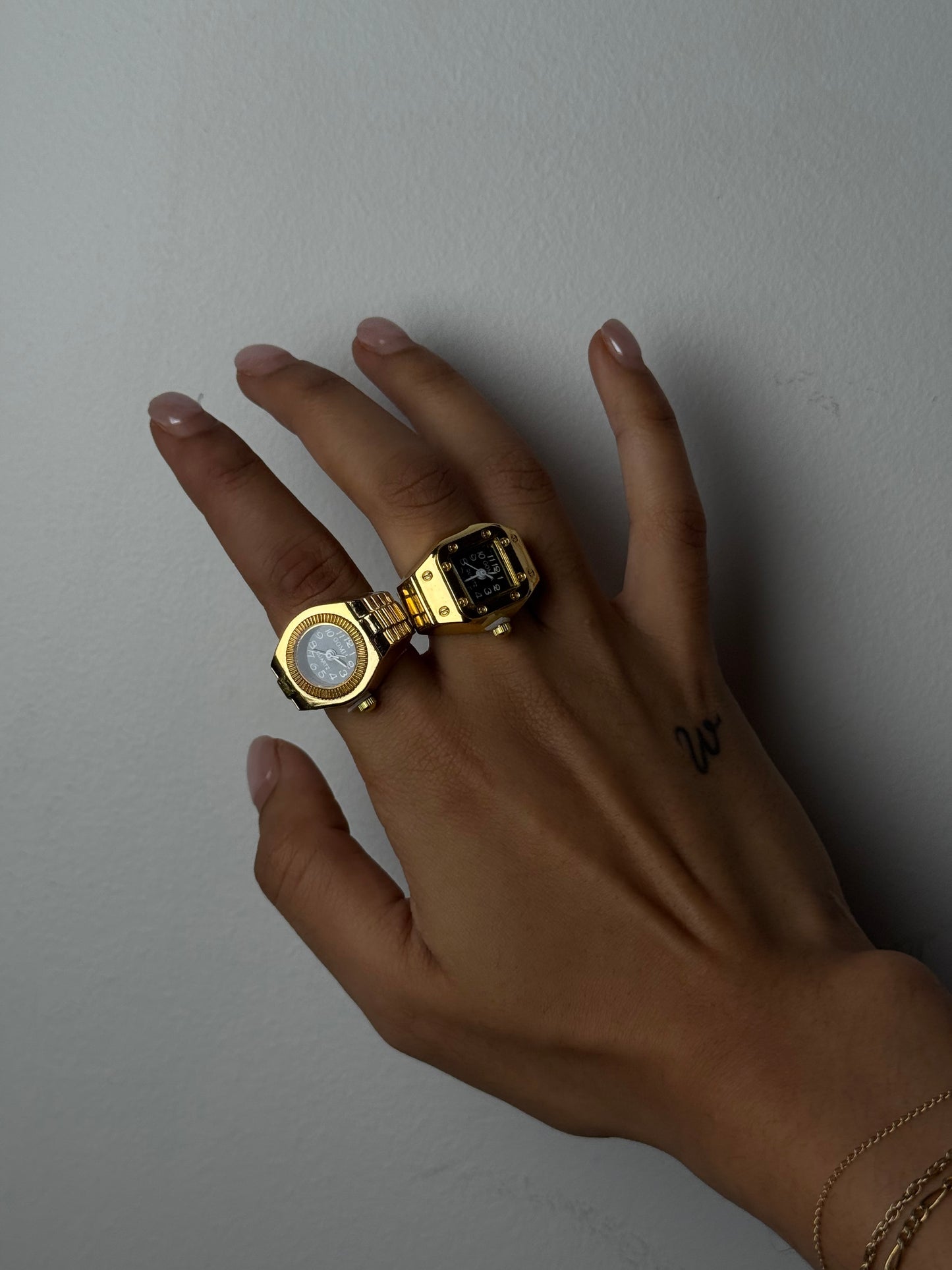 レトロウォッチリング - ゴールド/シルバー