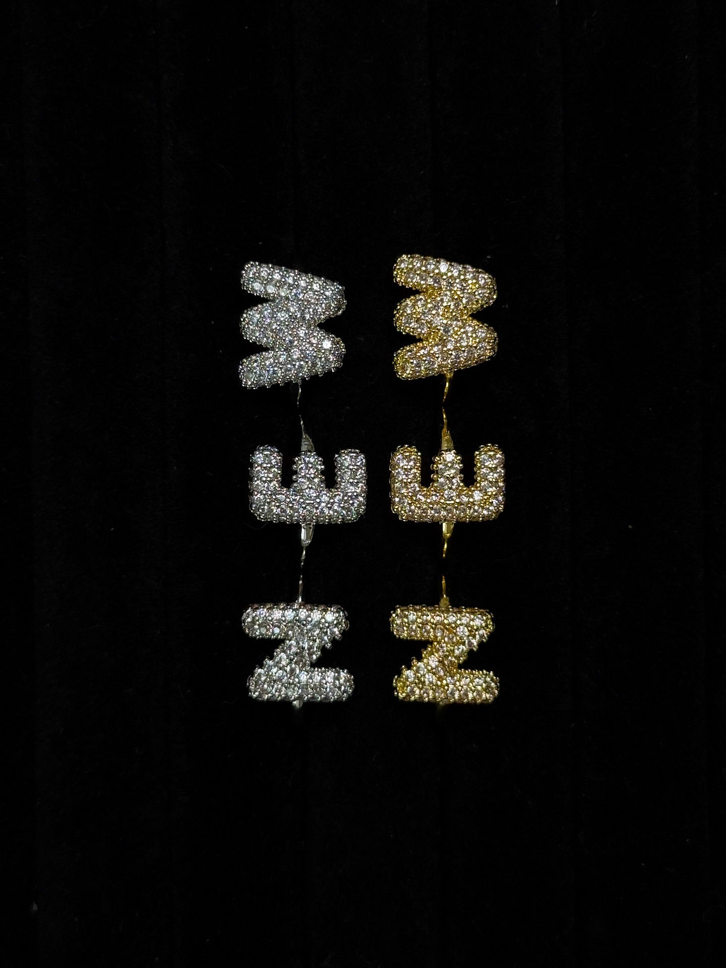 Bubble Initial Ring - Silver