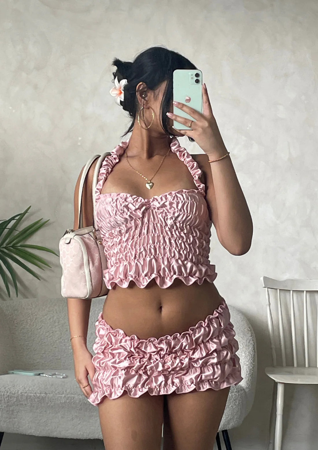 Chouchou Halter-Rose (XS)