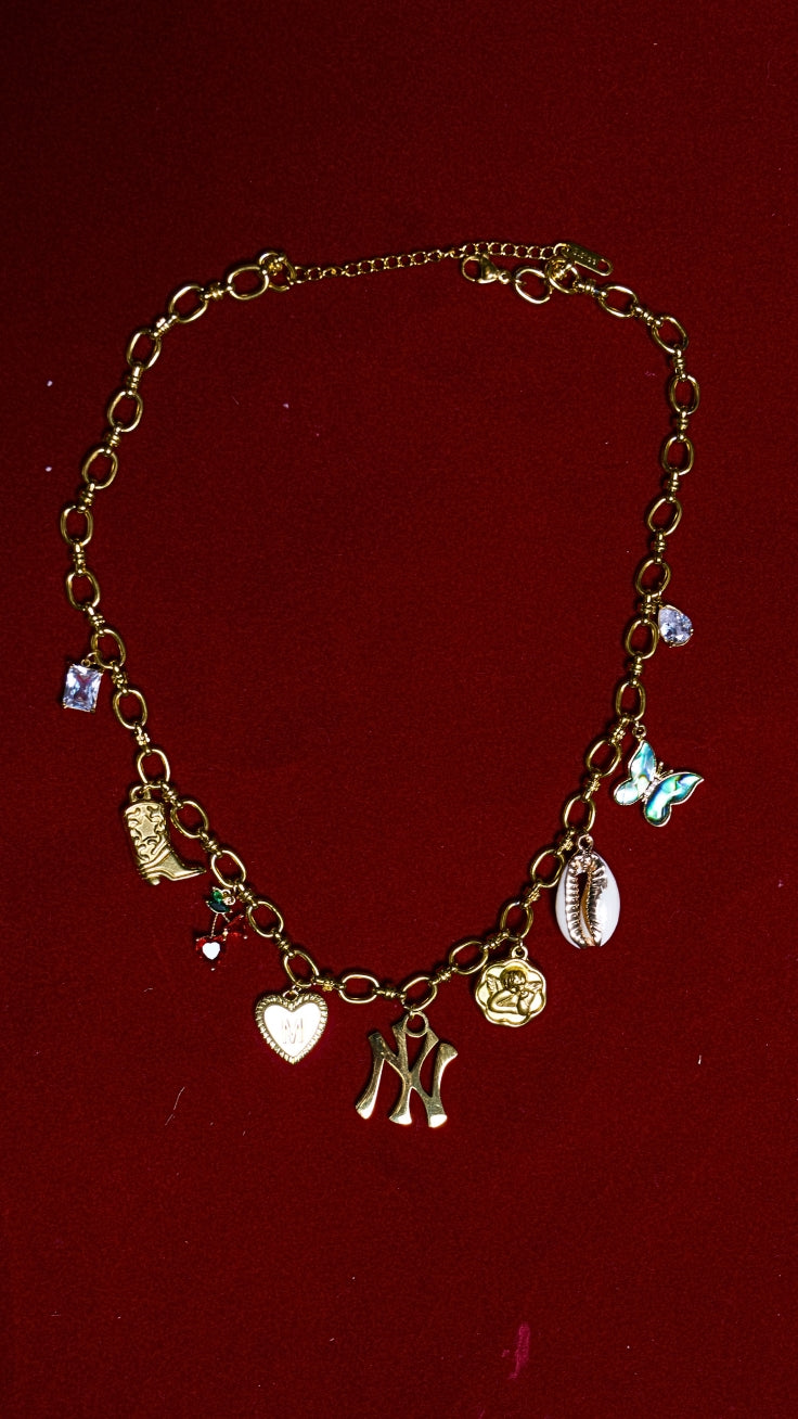 Build-A-Baddie Charm Necklace - Gold/Silver