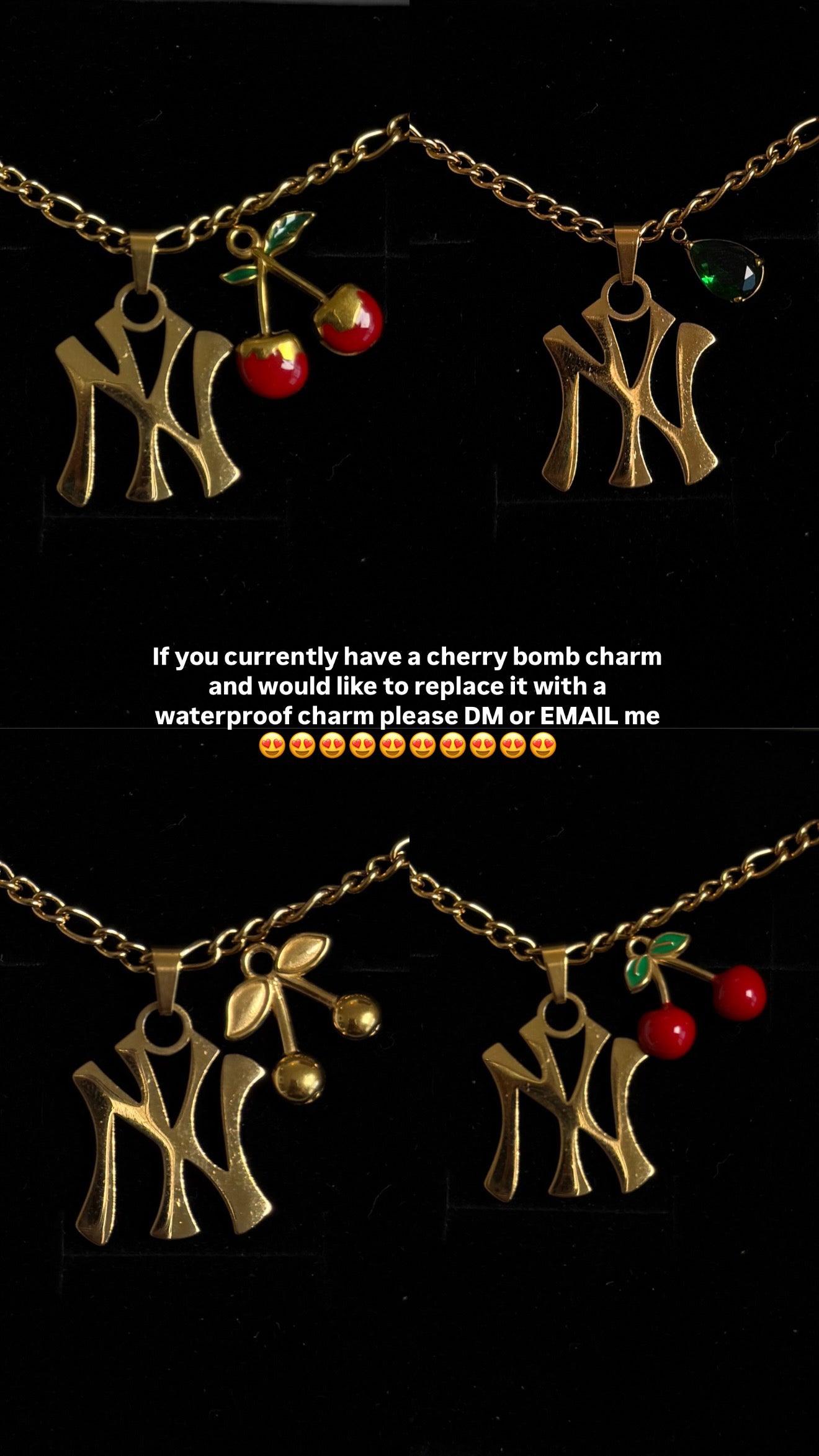 Yankee Charm Necklace (Customisable)-Gold *PRE-ORDER*