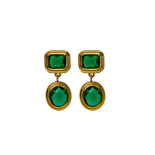 Empress Earrings - Emerald