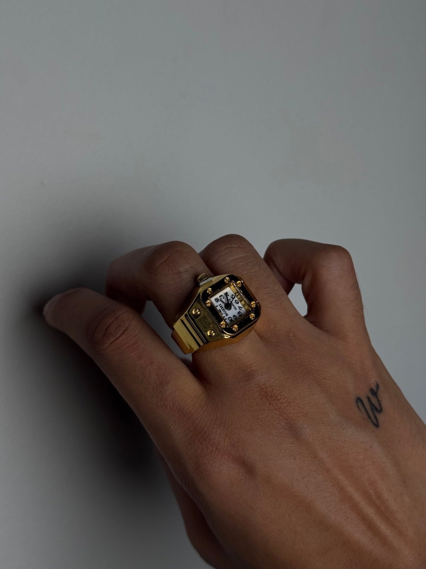 Retro Watch Ring - Gold/Silver