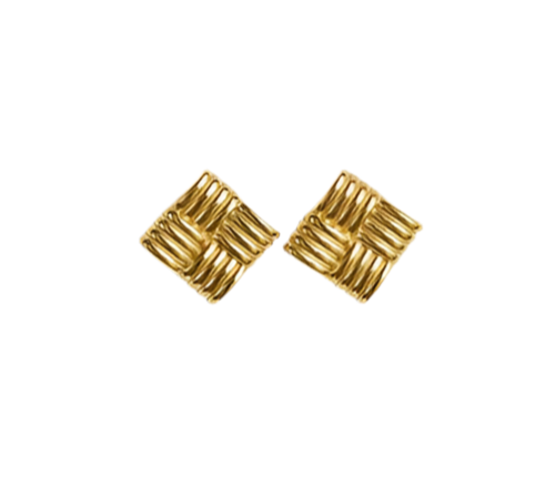 Boucle d'oreille tissée