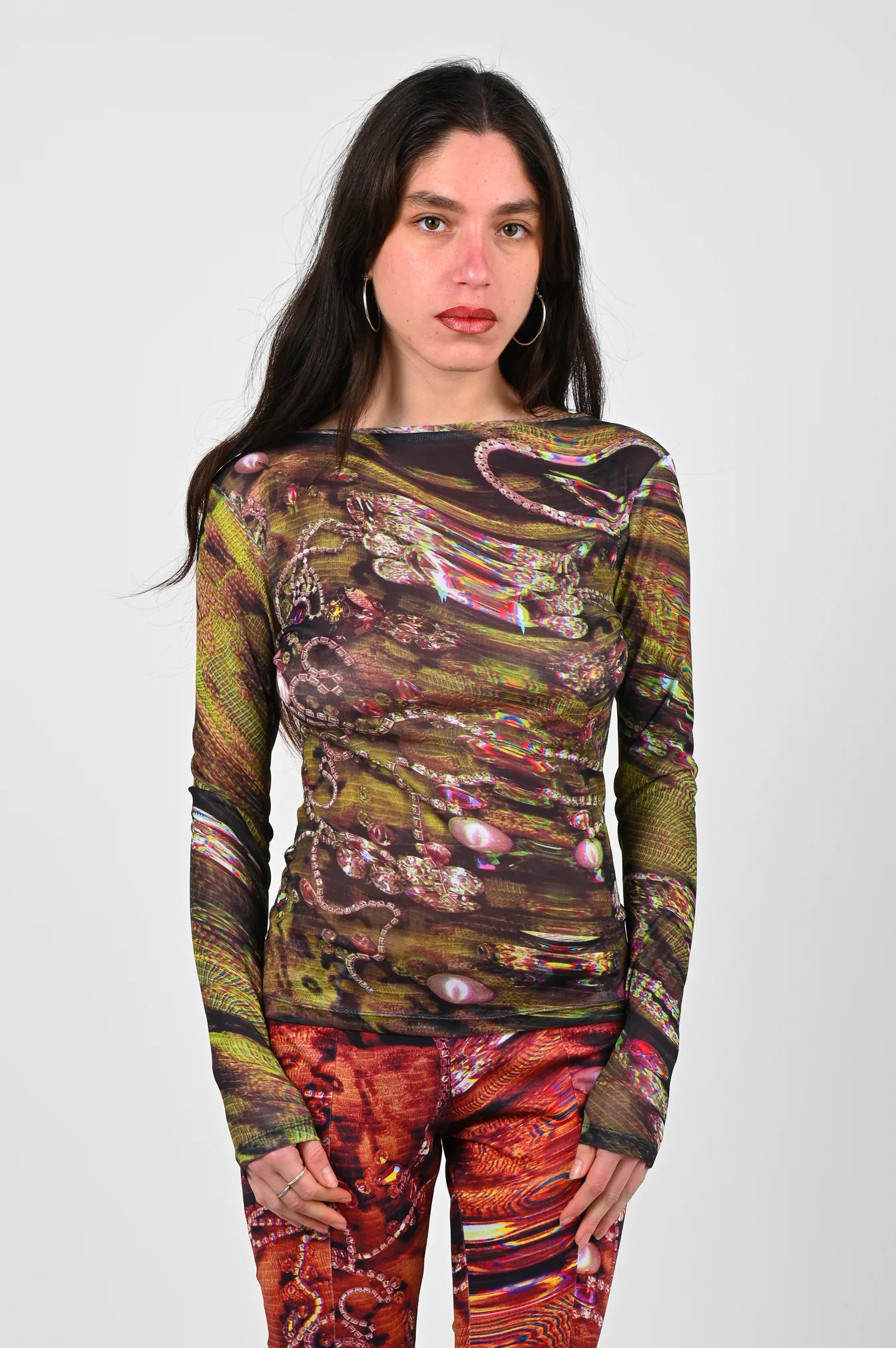 Haut en maille Lucinda Babi Adorn - Vert mousse (XS)