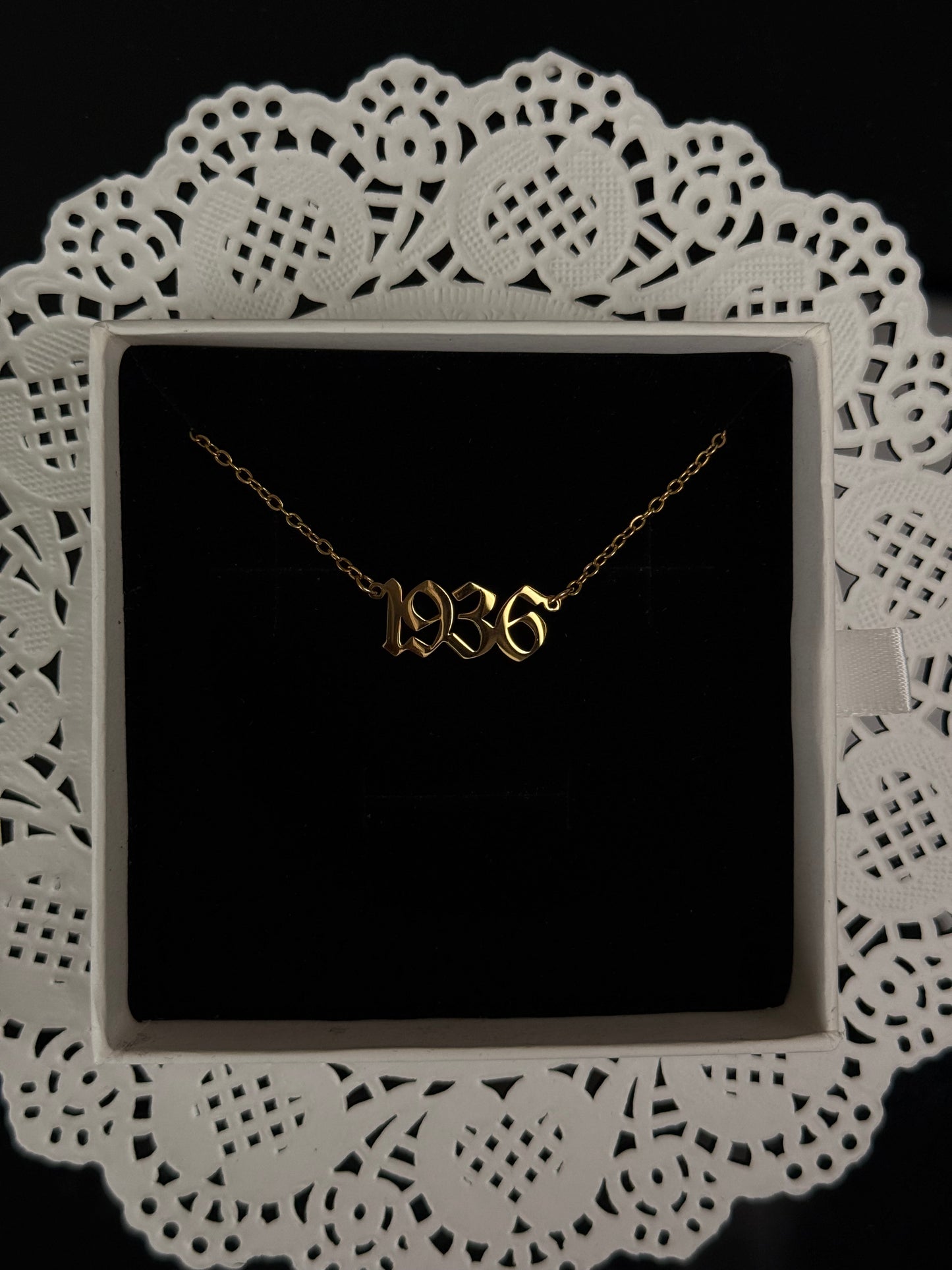 Collier avec plaque signalétique personnalisée - Plaqué or 18 carats/argent