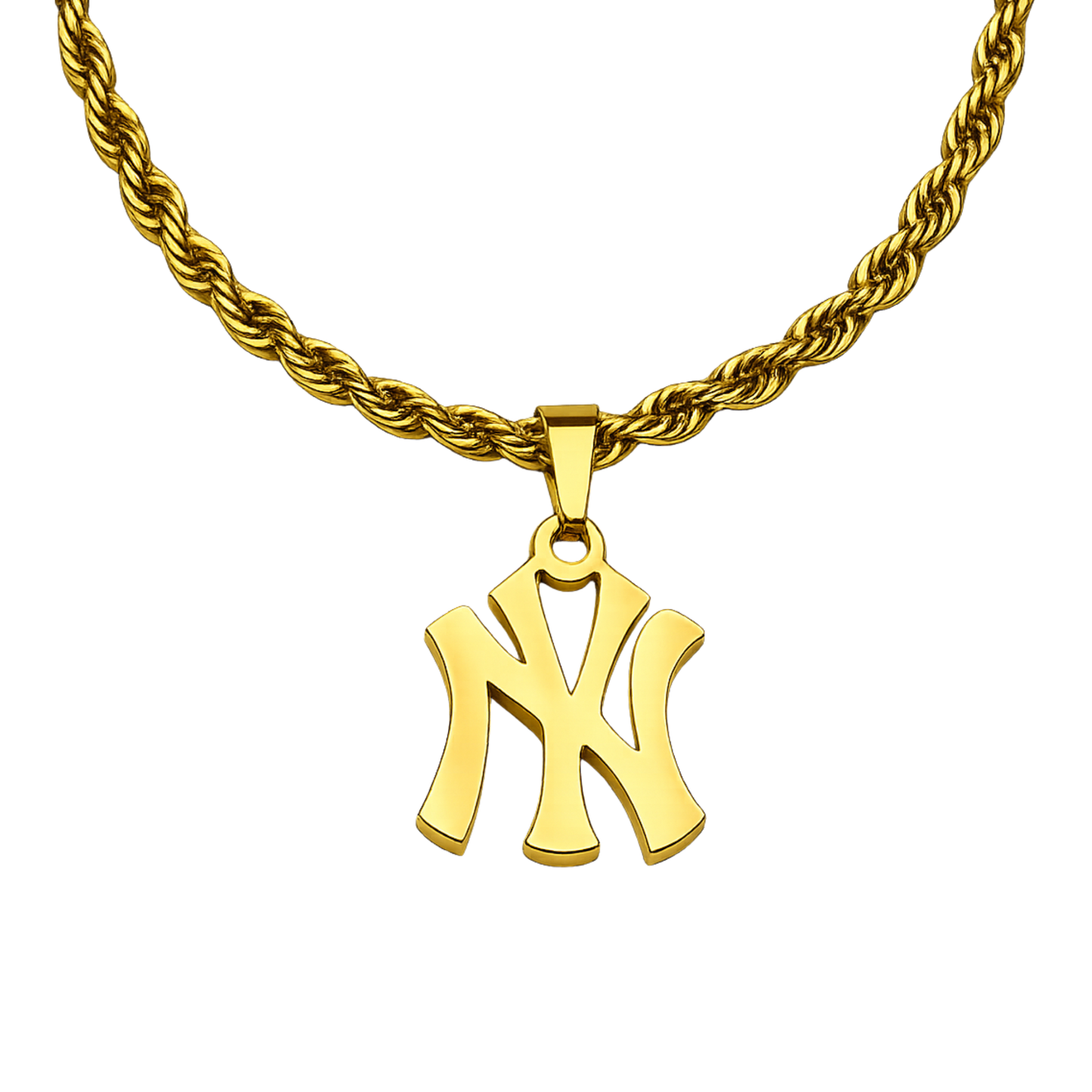 NY Yankee Necklace - Gold