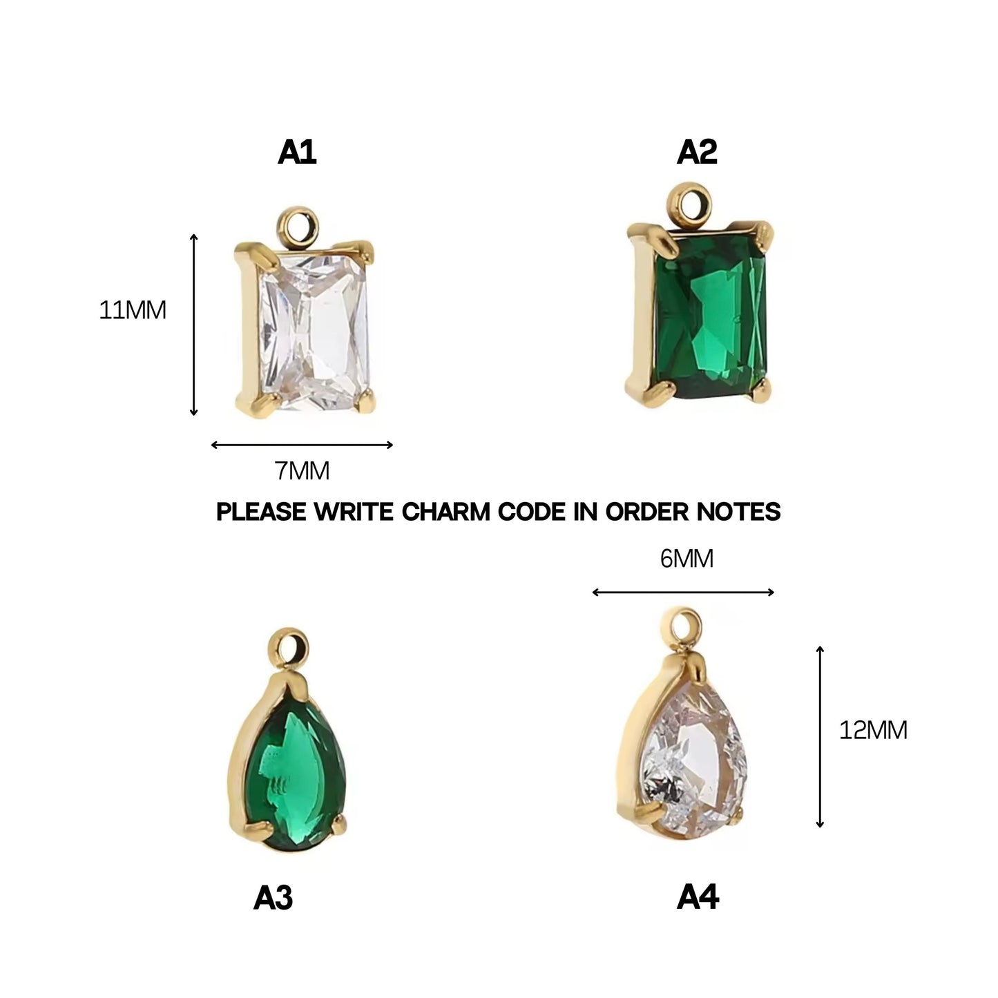 Collier à breloques Yankee (personnalisable) - Or