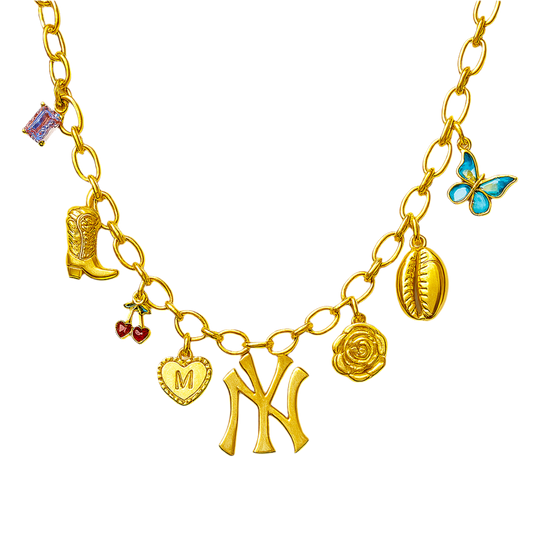 Build-A-Baddie Charm Necklace - Gold/Silver