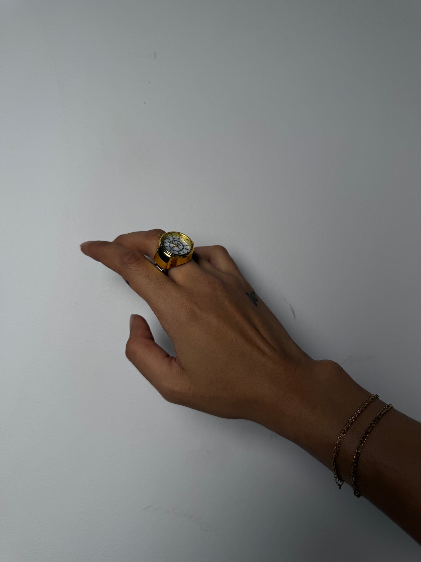 Midnight Pearl Watch Ring - Gold/Silver *WATERPROOF*