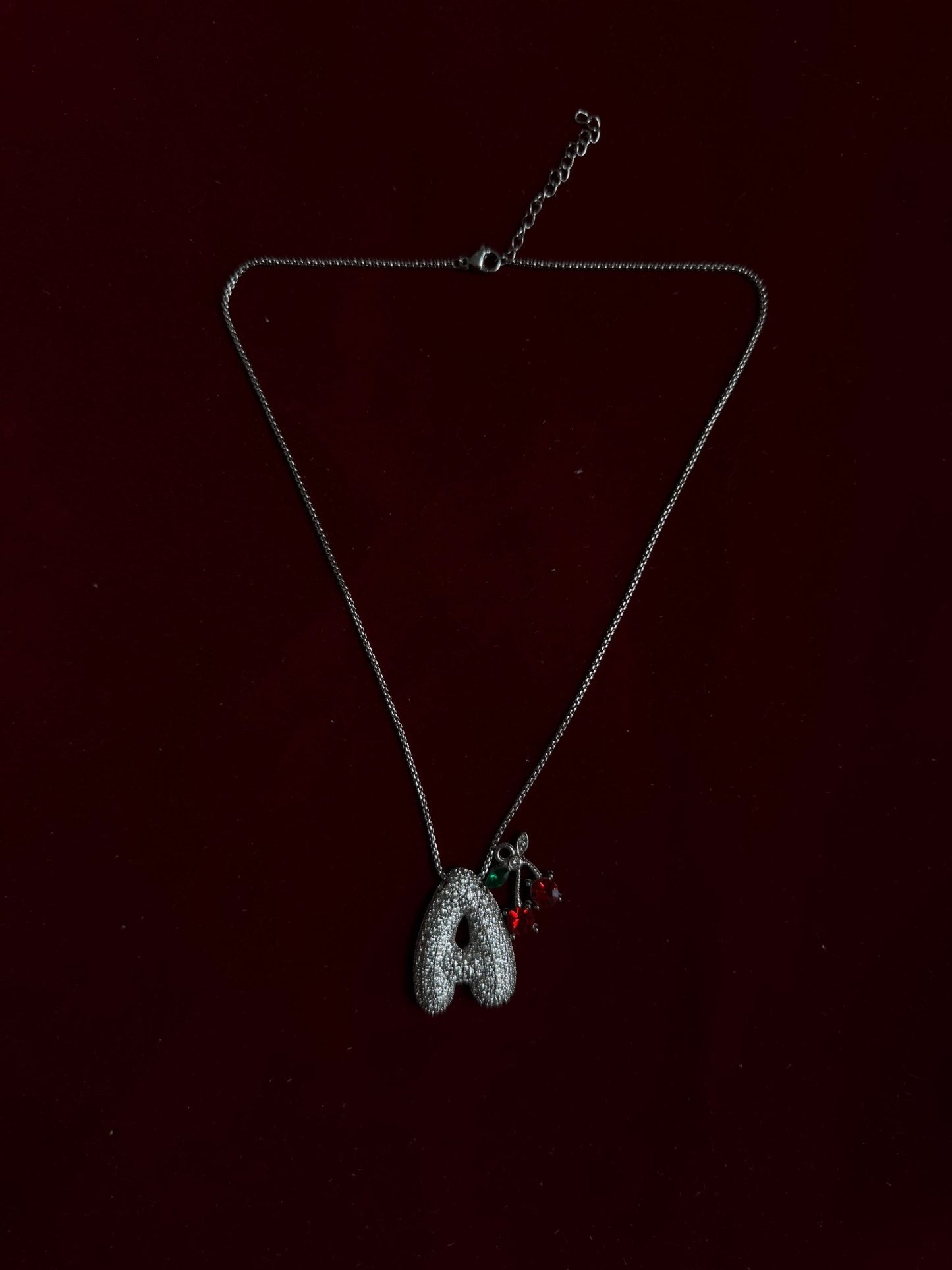 Collier Initiale Ice Puff - Argent