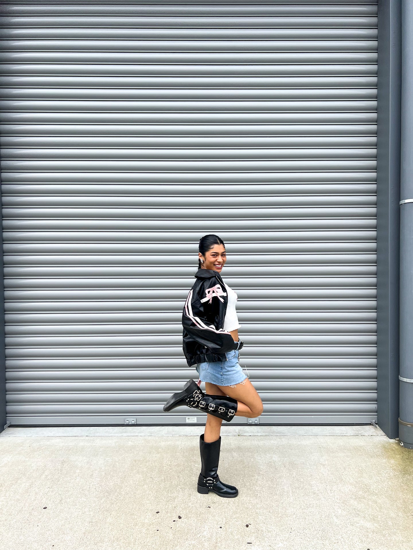 Blouson aviateur Harajuku (rose)