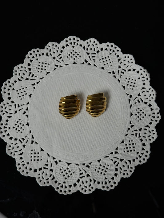 SS04 Gold Statement Earring *WATERPROOF & TARNISH-PROOF*