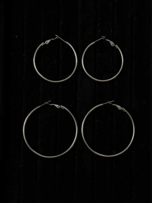 Essential Baddie Hoops - Silver