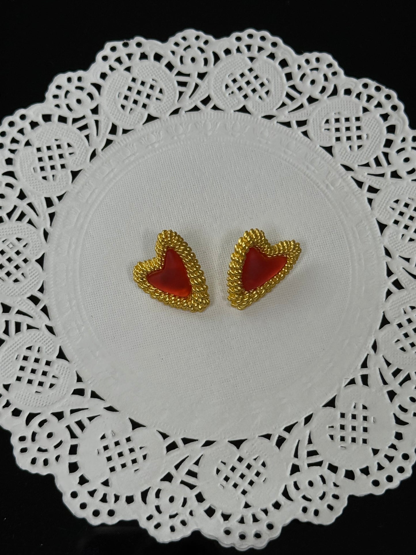 SS22 Orange Heart Earrings