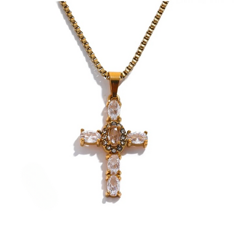 Utopia Cross Necklace - Gold/Silver