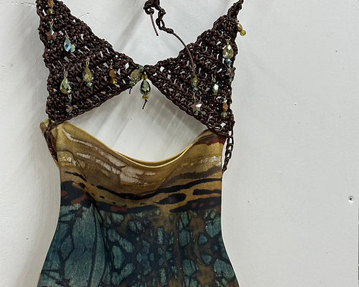 ELLA MIA Bejewelled RARA TOP- Celtic Batik Print (S/M)