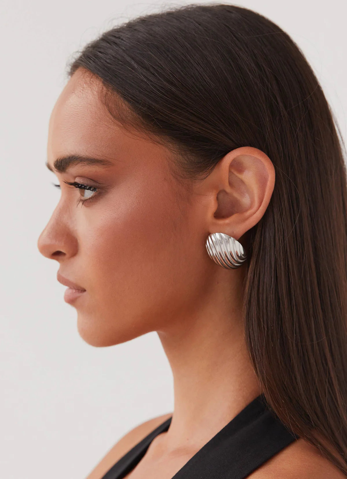 Boucle d'oreille sculptée - Argent