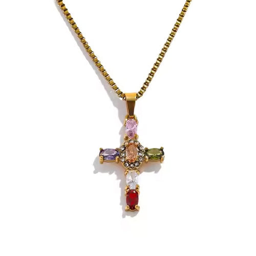 Utopia Cross Necklace - Gold/Silver