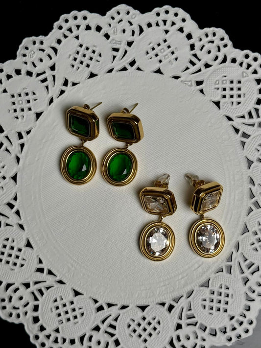 Empress Earrings - Clear