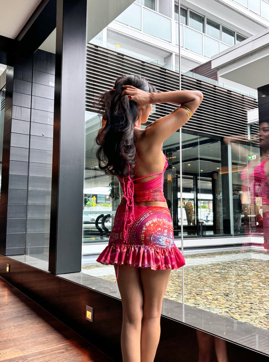 ELLA MIA RARA Co-ord- Pink Celtic Batik Print (S)