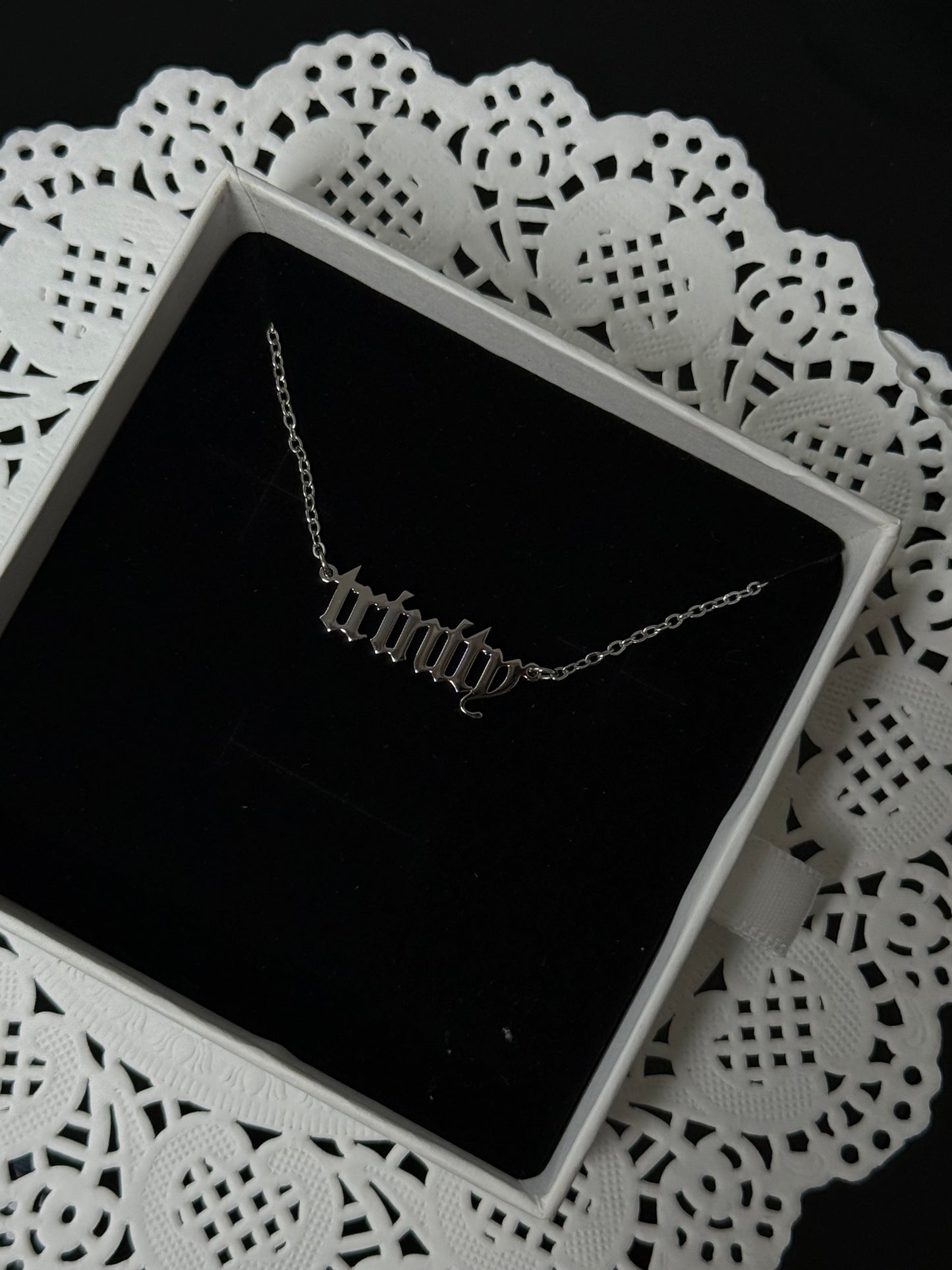 Custom Nameplate Necklace -18K Gold Plated/Silver