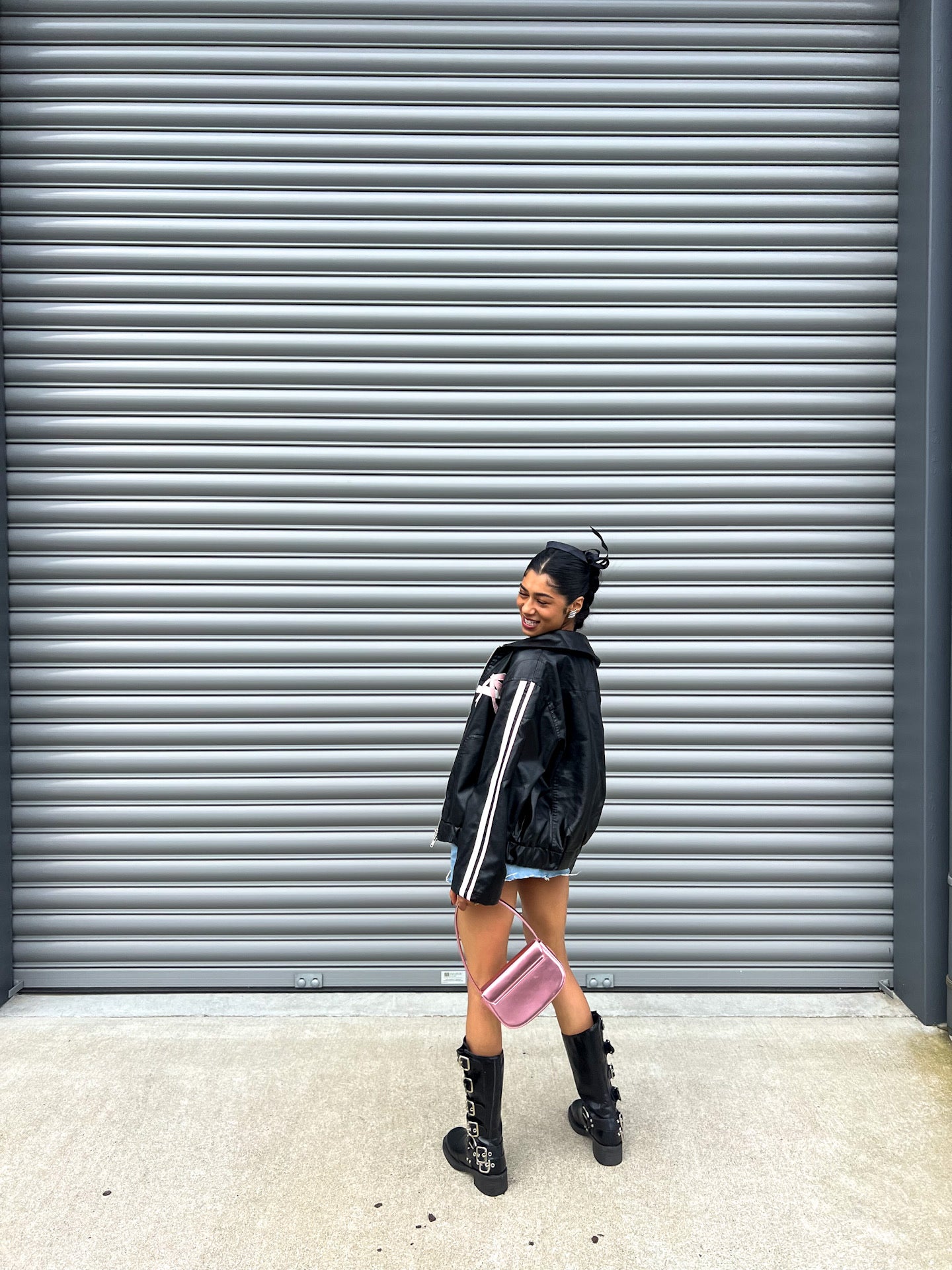 Blouson aviateur Harajuku (rose)