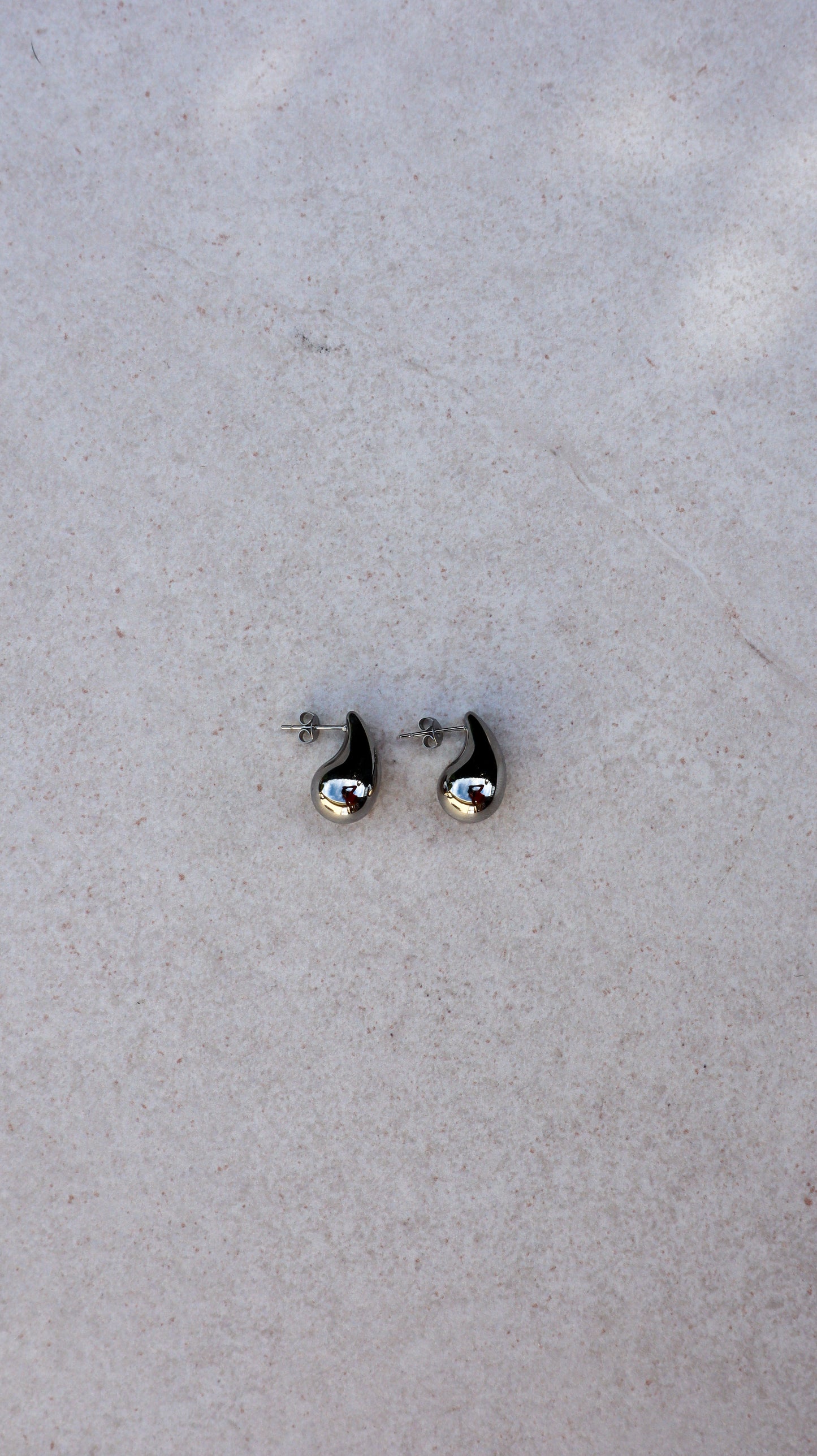 Boucles d'oreilles mini gouttes de pluie - Argent