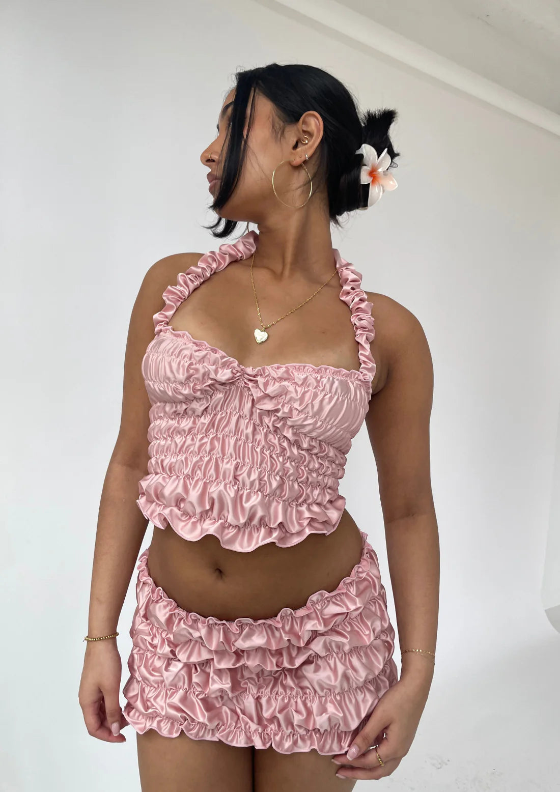 Chouchou Halter-Rose (XS)