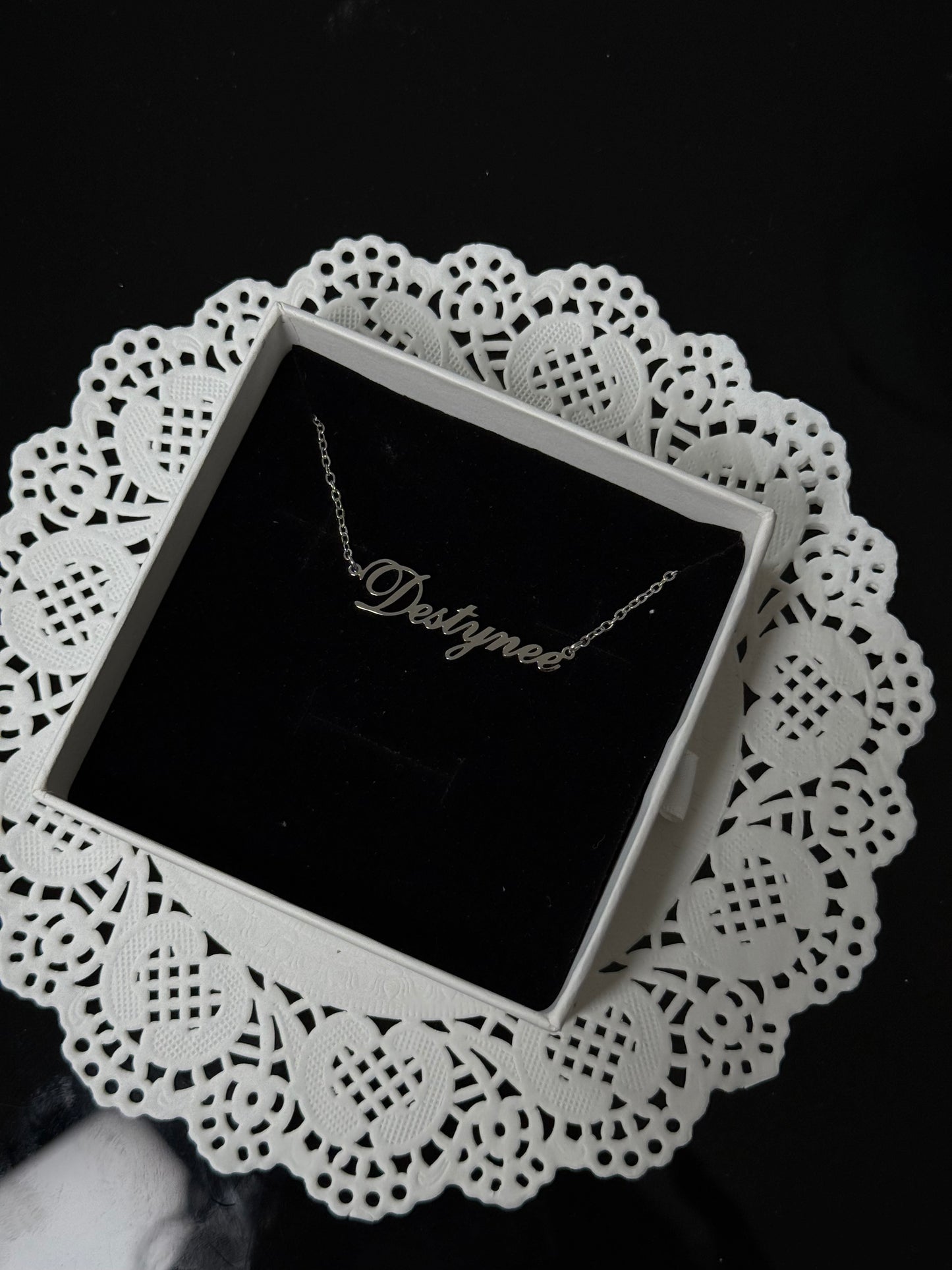 Collier avec plaque signalétique personnalisée - Plaqué or 18 carats/argent