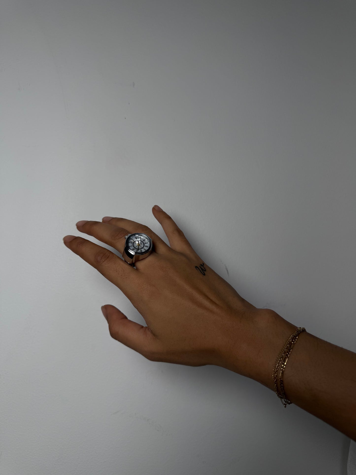 Midnight Pearl Watch Ring - Gold/Silver *WATERPROOF*