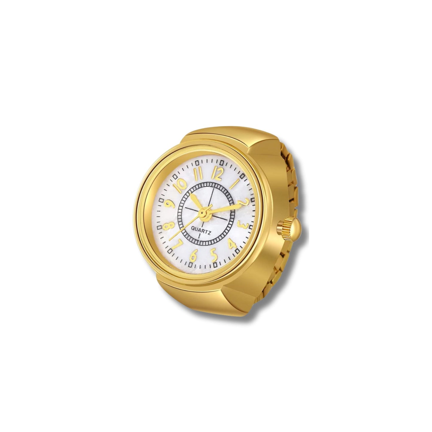 Midnight Pearl Watch Ring - Gold/Silver *WATERPROOF*