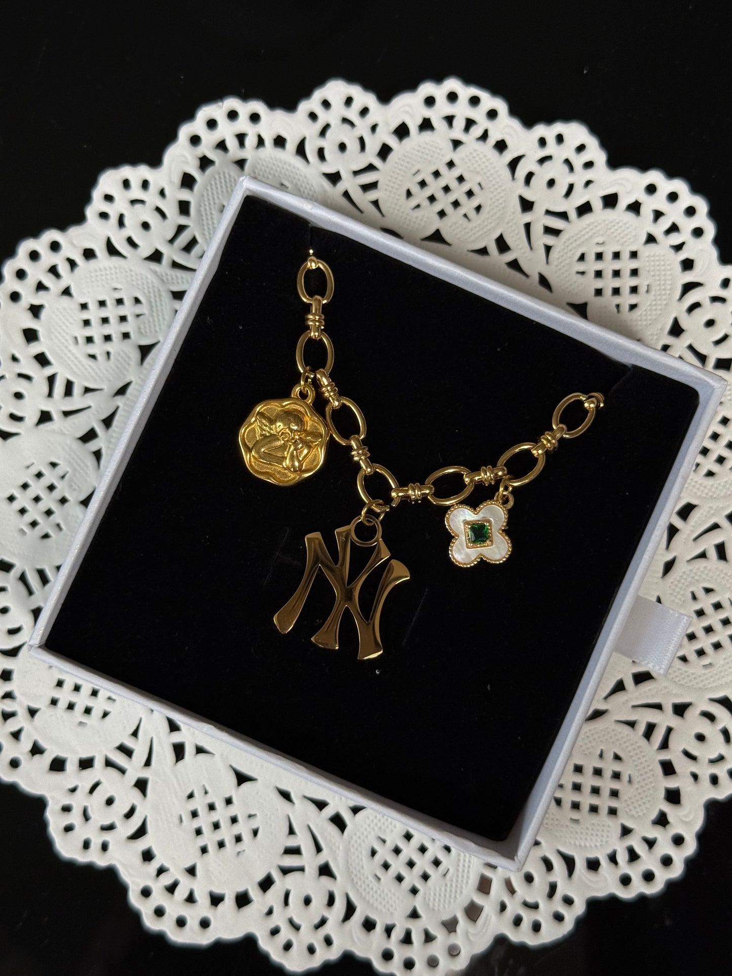 Build-A-Baddie Charm Necklace - Gold/Silver