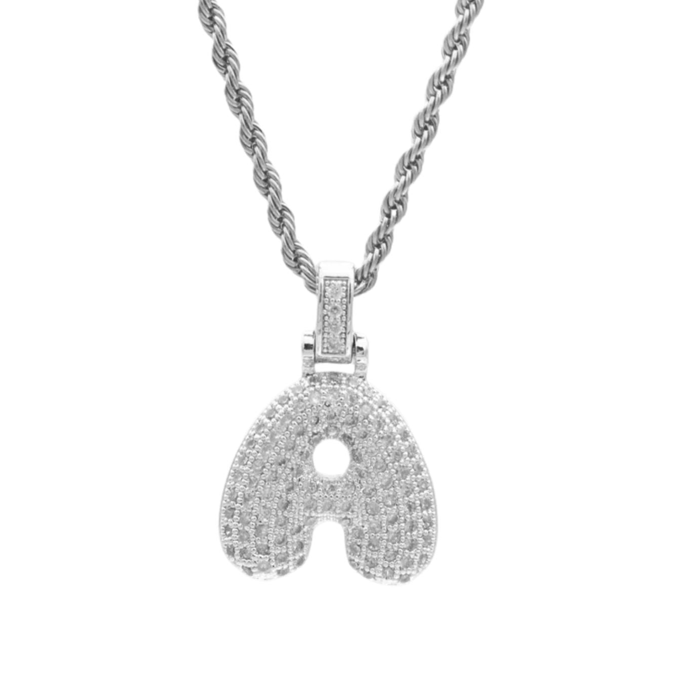 Collier Initiale Bulle (Personnalisable) - Argent