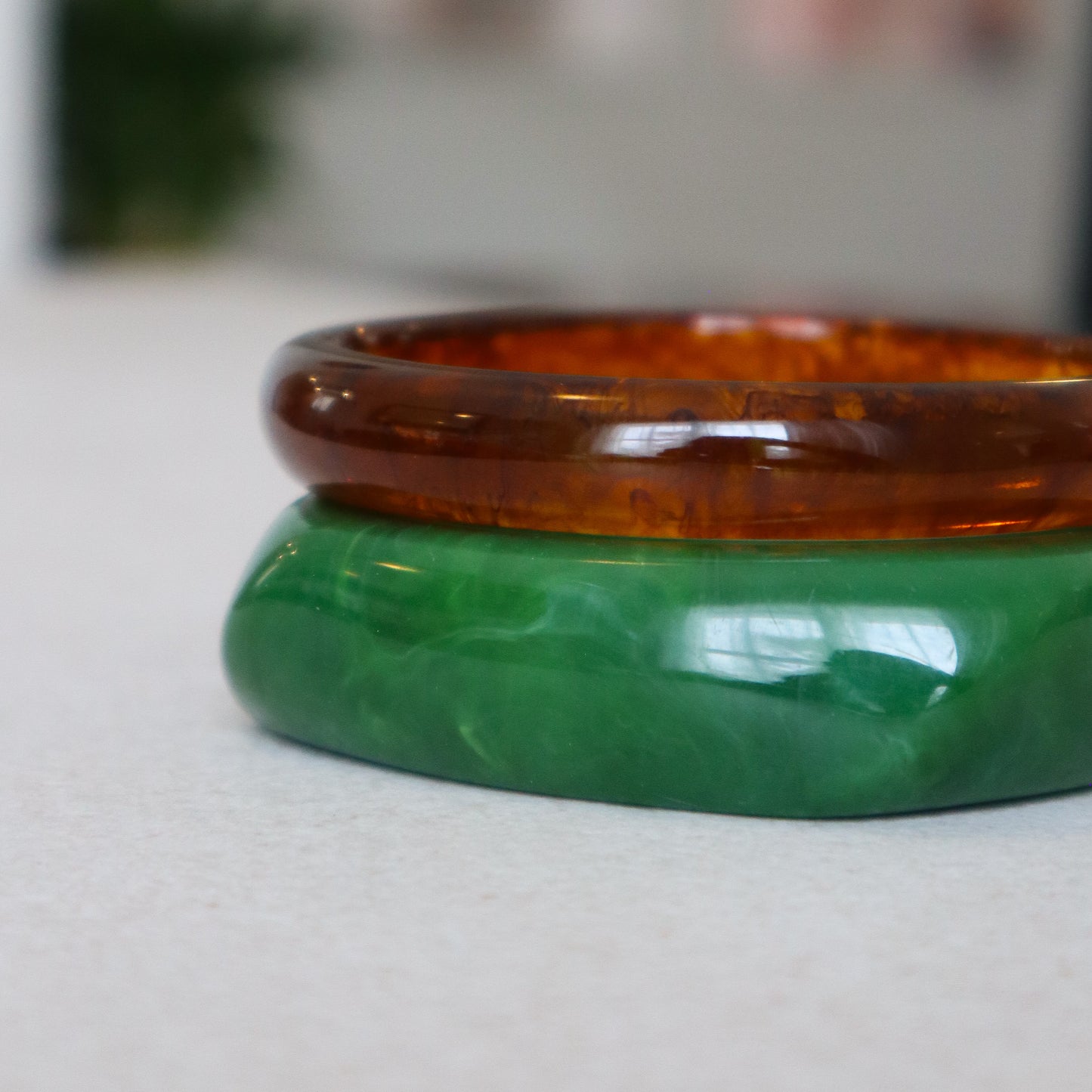 Bracelet fin en gelée - Marron