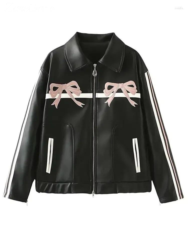Blouson aviateur Harajuku (rose)