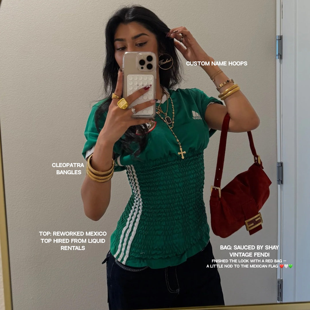 カスタムネームフープ - ゴールド/シルバー