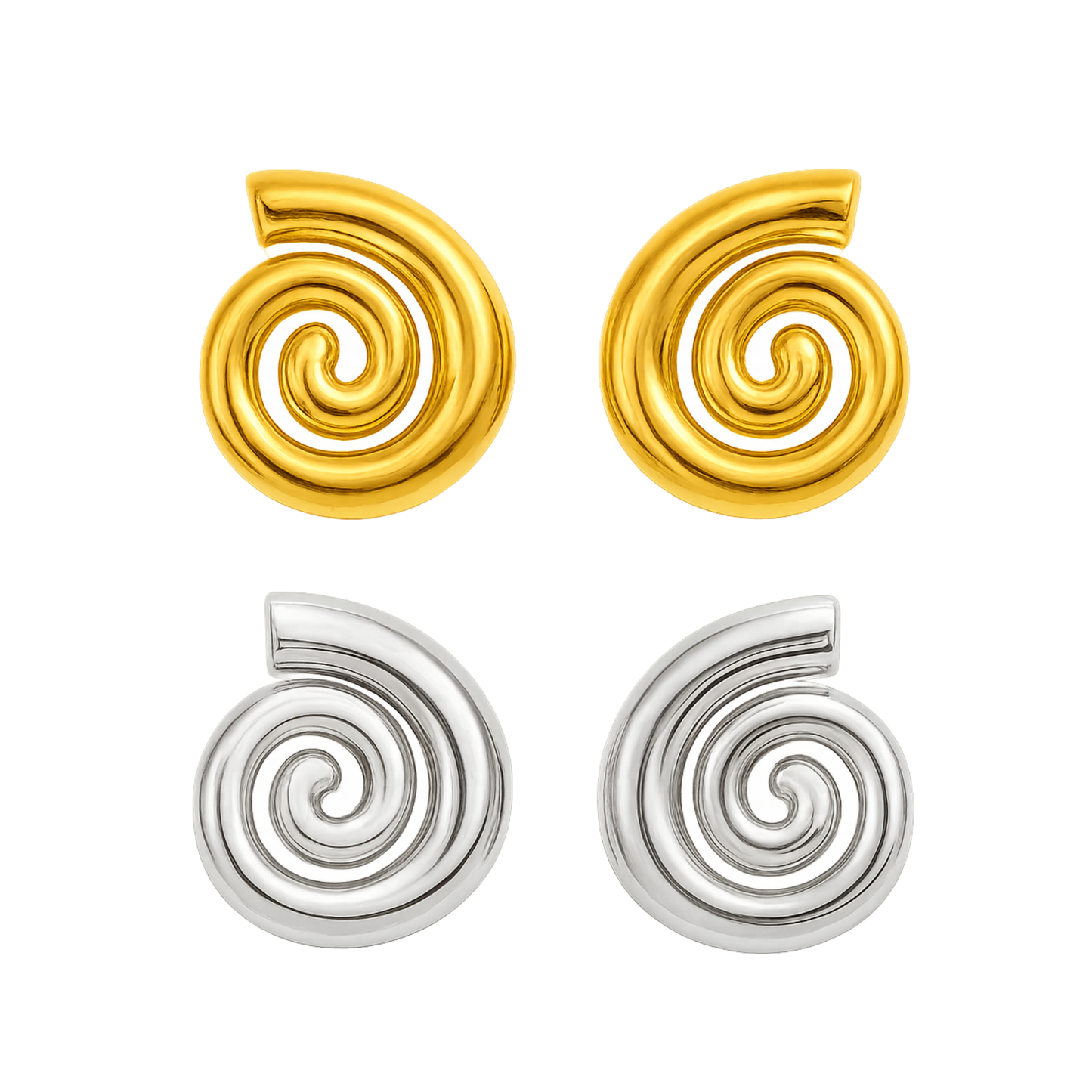 Swirl Earrings - Gold/Silver