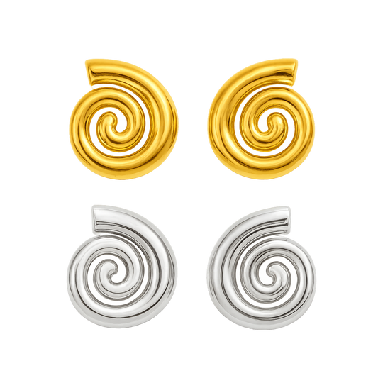 Swirl Earrings - Gold/Silver