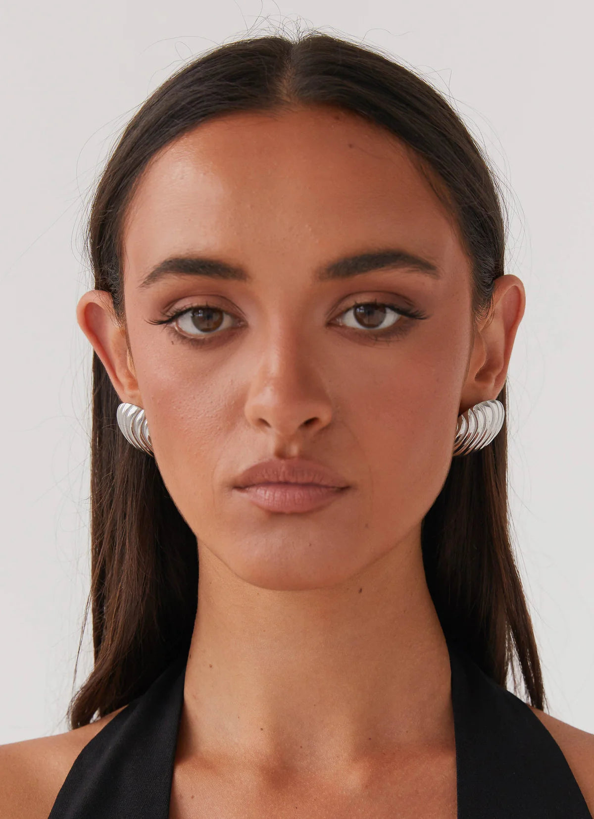Boucle d'oreille sculptée - Argent