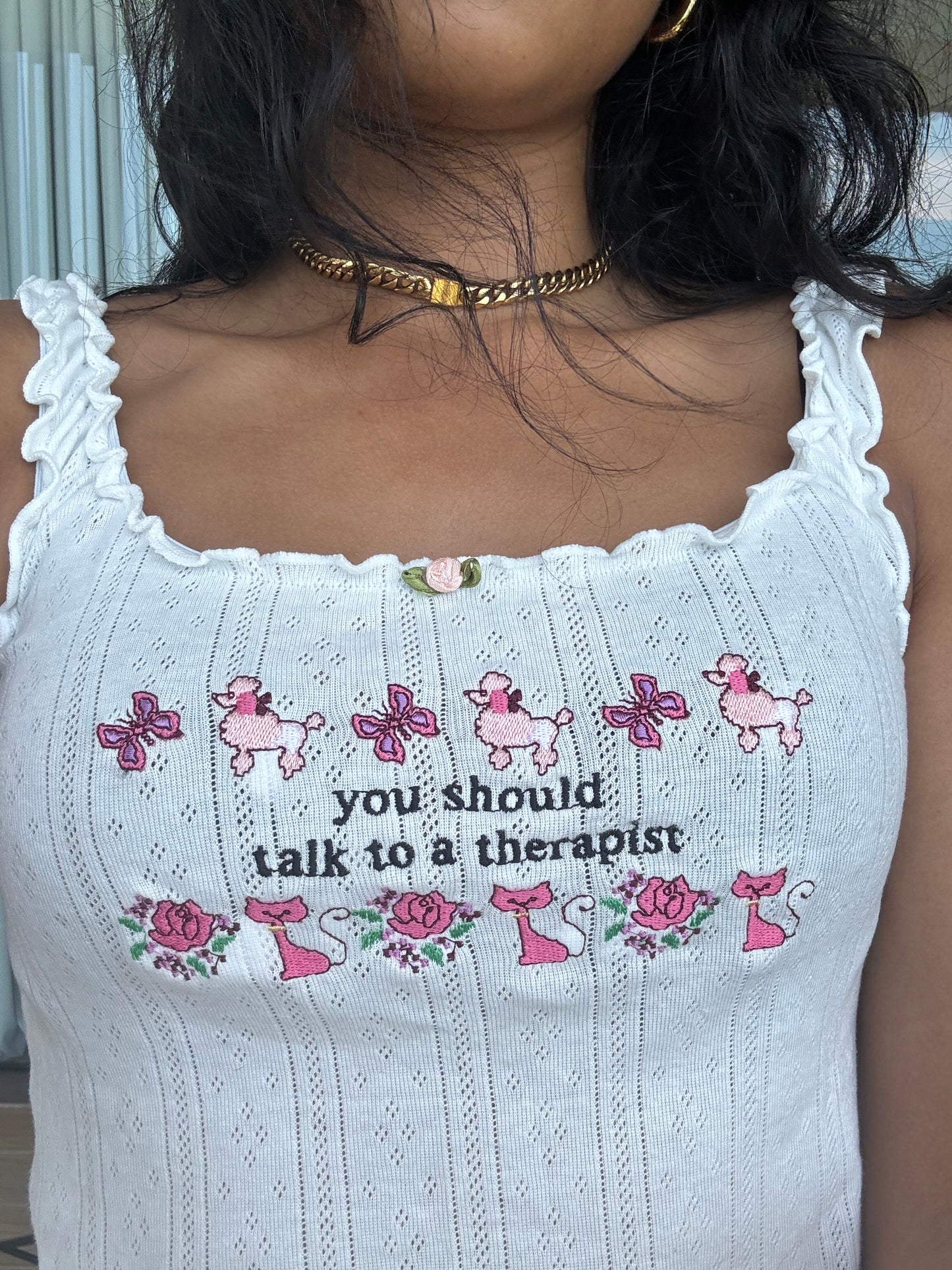 Haut en pointelle O-Mighty Talk to a Therapist (S)