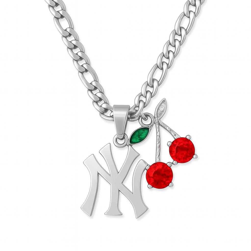 Yankee Cherry Bomb Necklace Silver – Liquid The Label