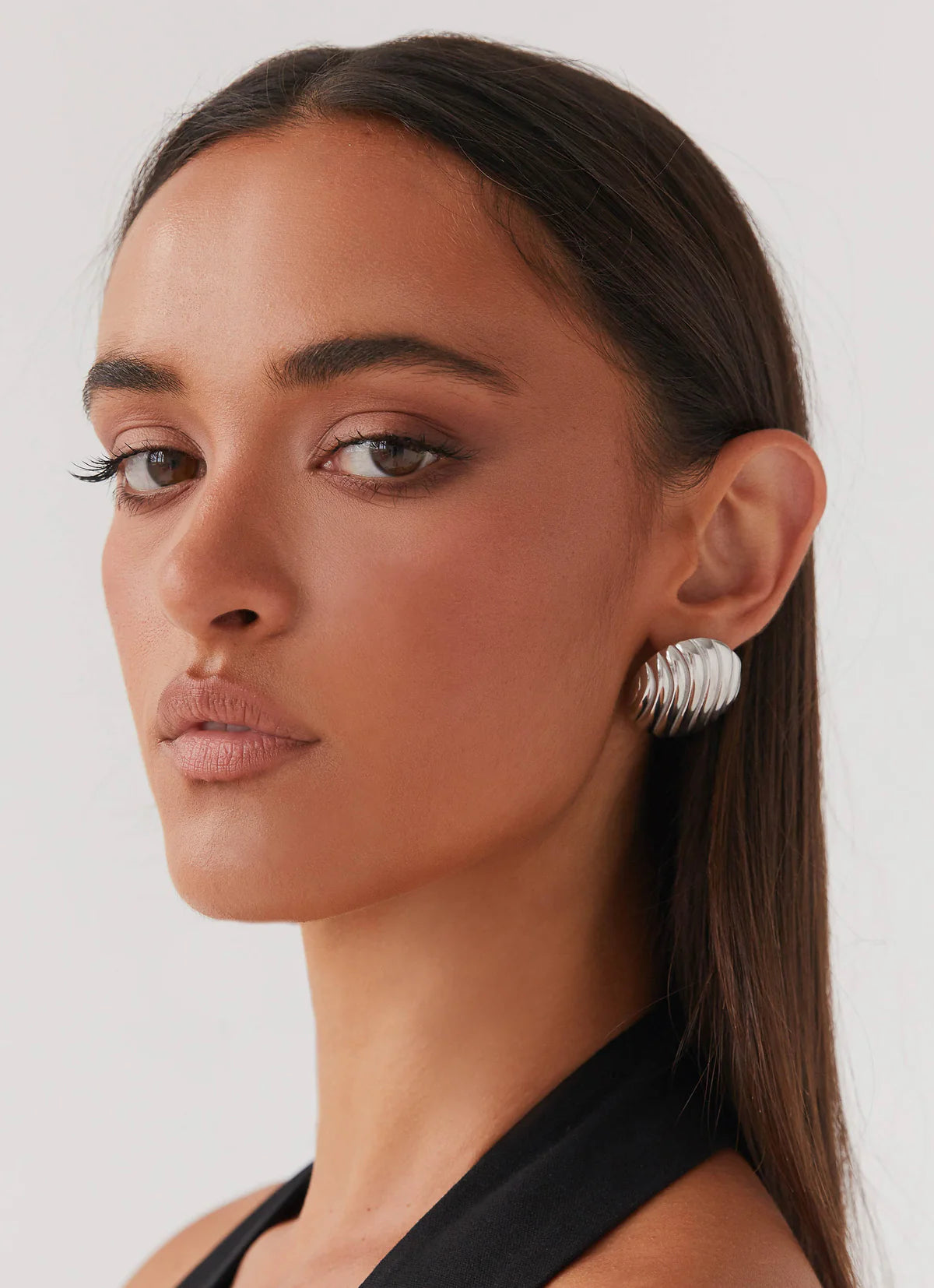 Boucle d'oreille sculptée - Argent