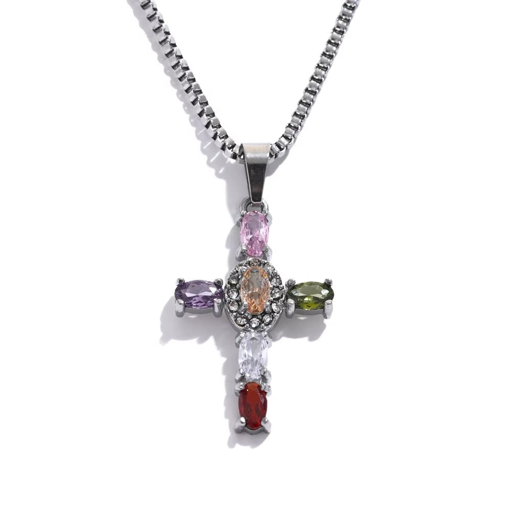 Utopia Cross Necklace - Gold/Silver